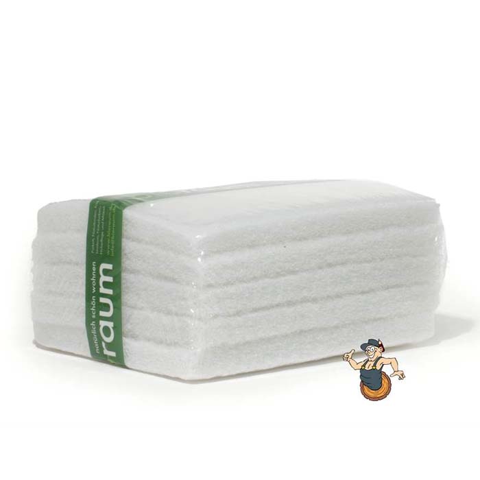 10 weiße Superpolierpads 25 cm